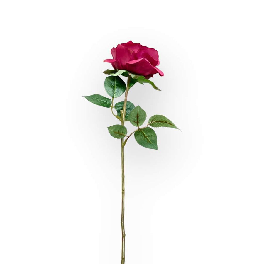 Rose Full Bloom Dark Pink Artificial Flowers - alternate view
