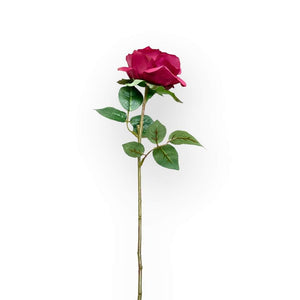 Rose Full Bloom Dark Pink Silk Flowers - Fabulous Flowers Collection"