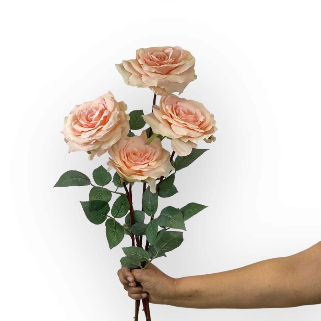 Elegant Soft Pink Rose Summer Silk Flower Stems - Fabulous Flowers and Gifts