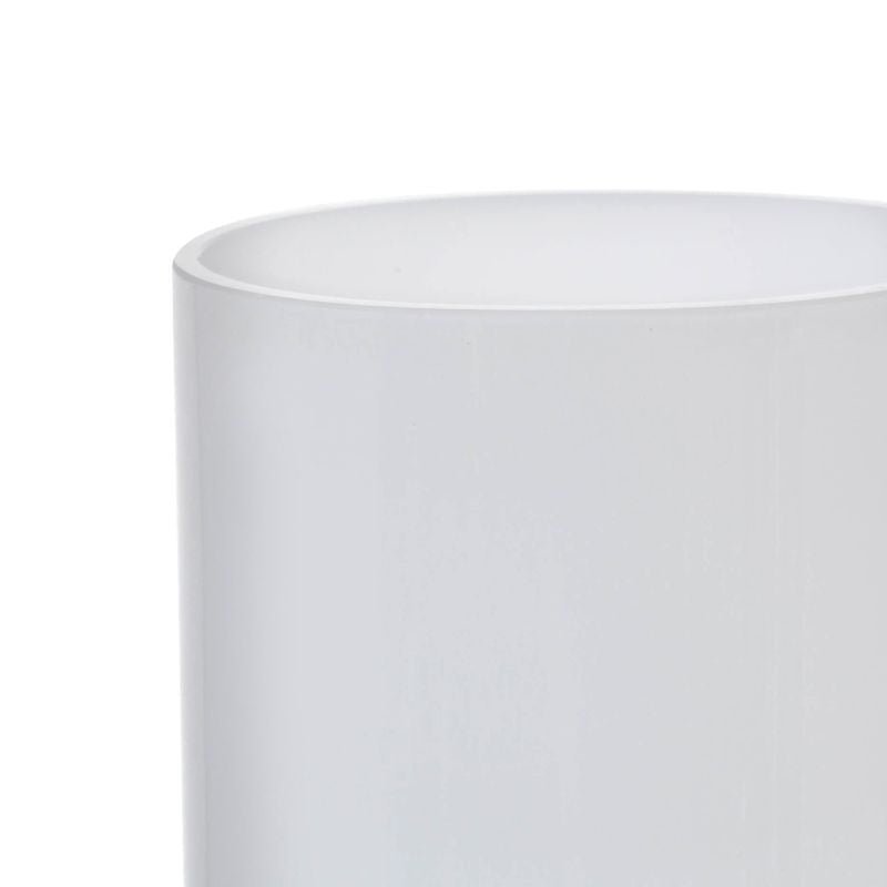 Close-up of a white cylindrical object on a white background
