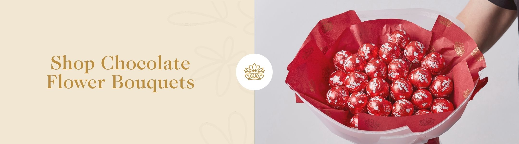 Shop Chocolate Flower Bouquets featuring red-wrapped Sweetie Pie chocolates arranged like flowers in red tissue – Fabulous Flowers & Gifts