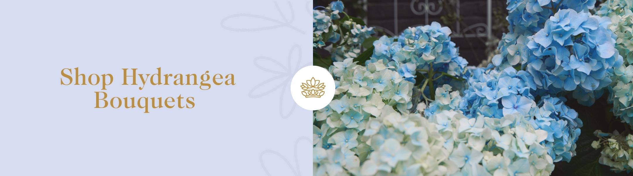Soft blue and white hydrangea bouquet banner – Shop Hydrangea Bouquets with Fabulous Flowers and Gifts for timeless elegance. 