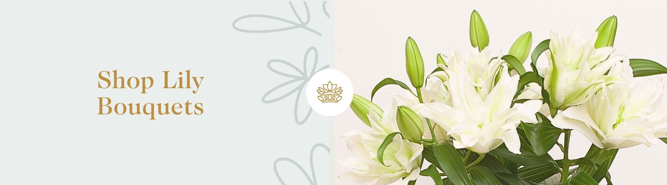 Shop Lily Bouquets - Fabulous Flowers and Gifts showcasing elegant white lilies with green buds, perfect for serene gifting moments.