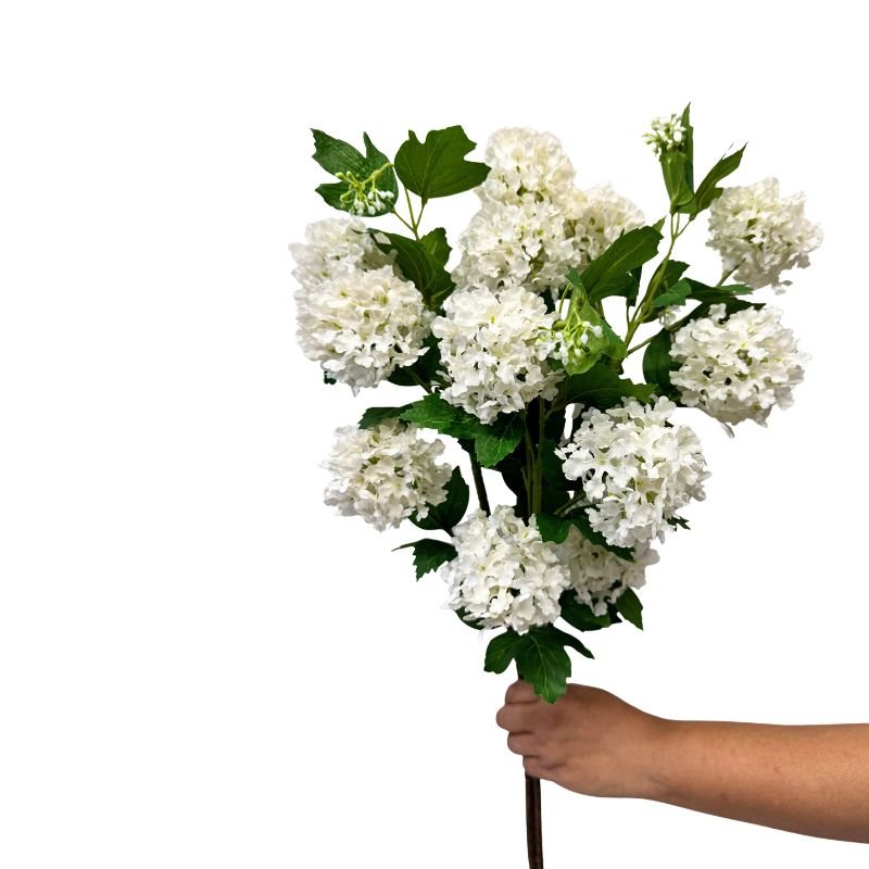 Snowball Cream Artificial Flowers - alternate view
