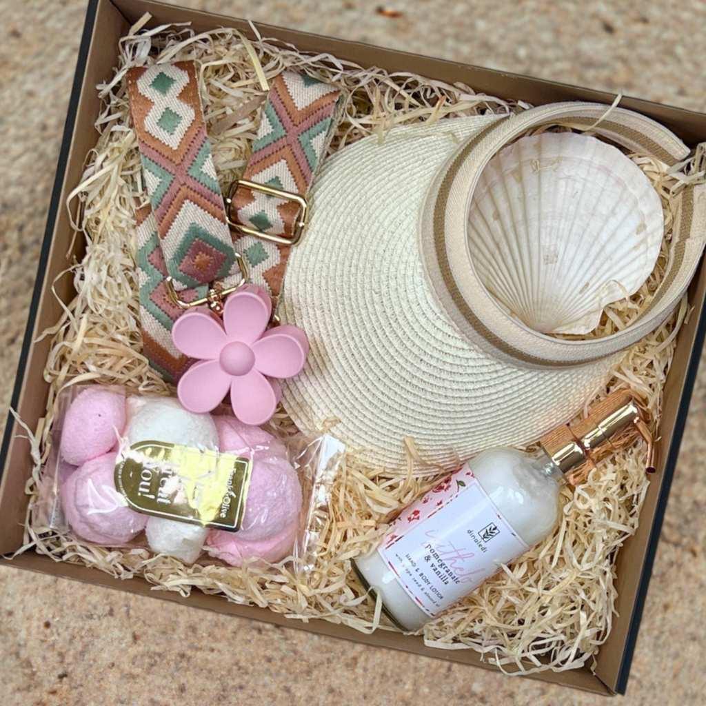 Nifty Gift - Sunny Day Essentials Box with Sun Hat and Hand Lotion - Fabulous Flowers and Gifts
