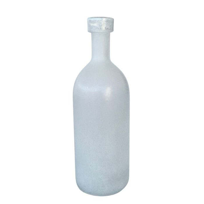 Tall White Frosted Bottle