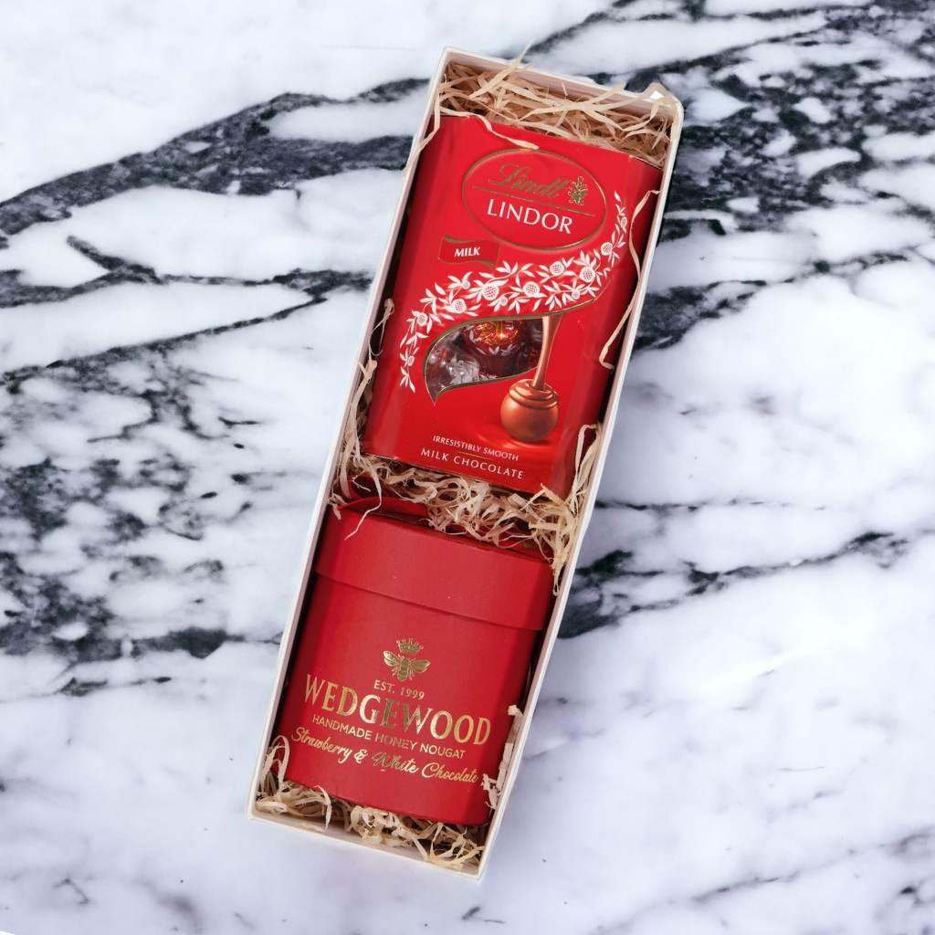 Lindt Lindor milk chocolate truffles in a beautifully crafted red box - Fabulous Flowers