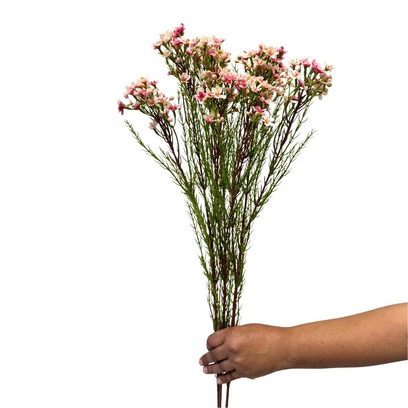 Wax Flower Pink  Artificial Flowers - alternate view