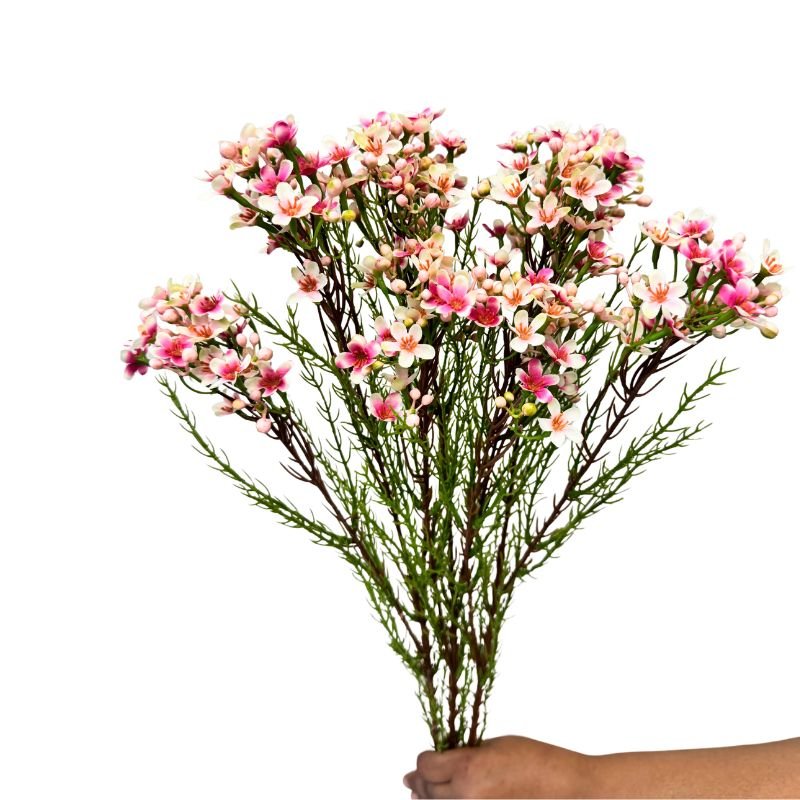 Wax Flower Pink  Artificial Flowers - detail view