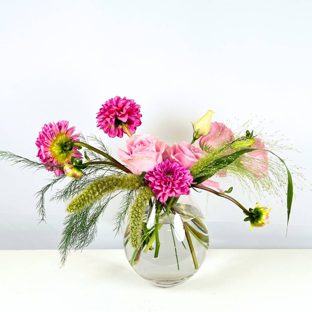 Elegant Whispering Pink Meadow Arrangement in Vase - Fabulous Flowers and Gifts