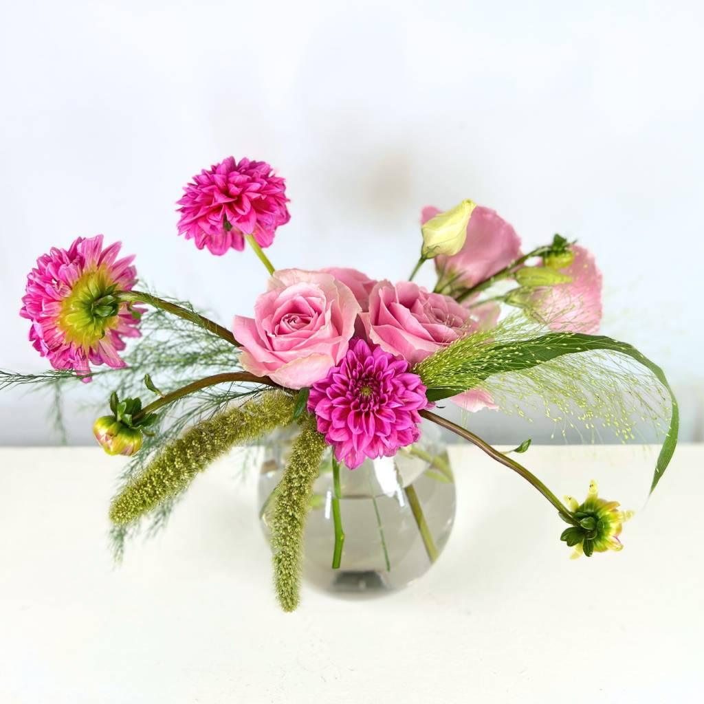 Carefully Crafted Whispering Pink Vase Arrangement - Fabulous Flowers and Gifts