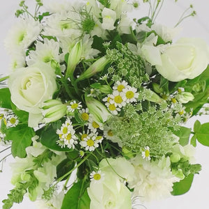 Video of Peace in a Jar white flower arrangement top shop from Fabulous Flowers