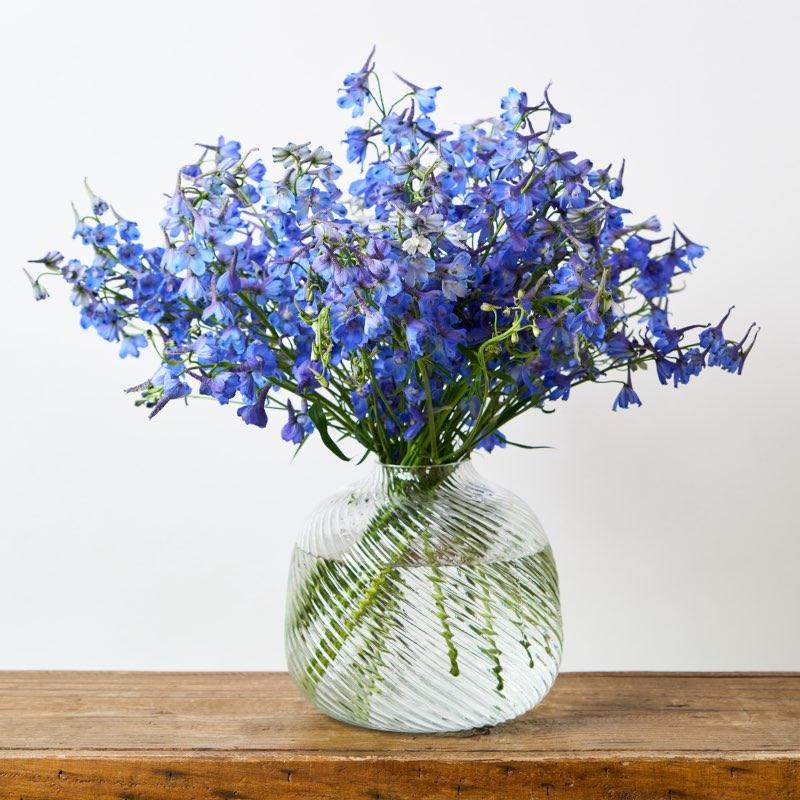 Blue Sapphire Flower Arrangement with Delphiniums - Fabulous Flowers