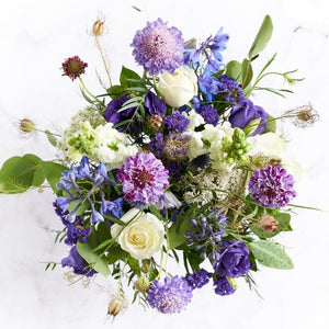 Ellie in the Bloom flowers with scabiosa, delphinium and snapdragons | Fabulous Flowers Kenilworth Florist