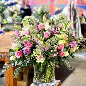 The Grand and Colourful Flower Arrangement in a Glass Vase - Fabulous Flowers