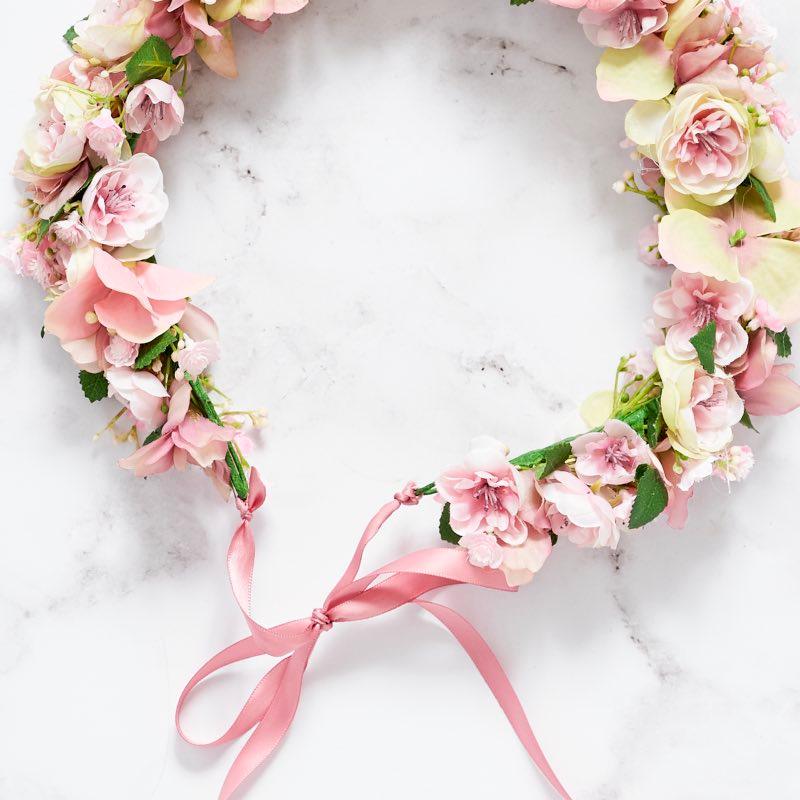 Playful Pink Flower Crown - alternate view