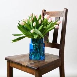 Tulips in Blue Vase - Fabulous Flowers