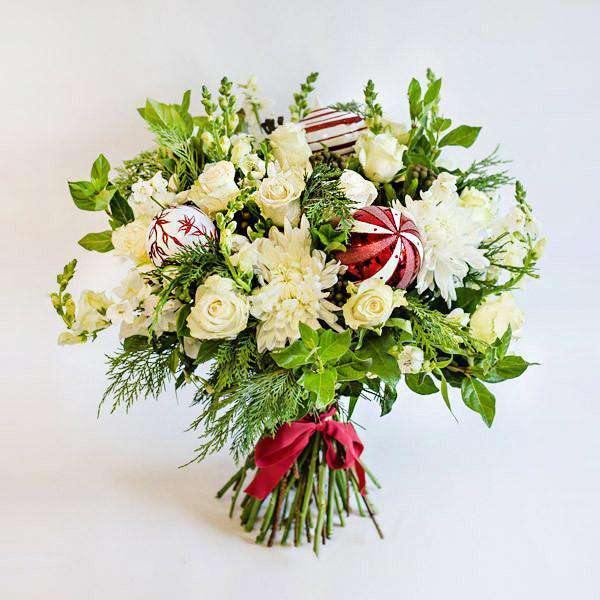 Christmas Starlight Bauble Bouquet for girlfriend - Fabulous Flowers Cape Town Flower Delivery