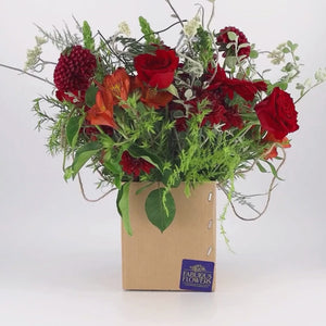 Video of red and orange flowers delivered by Fabulous Flowers